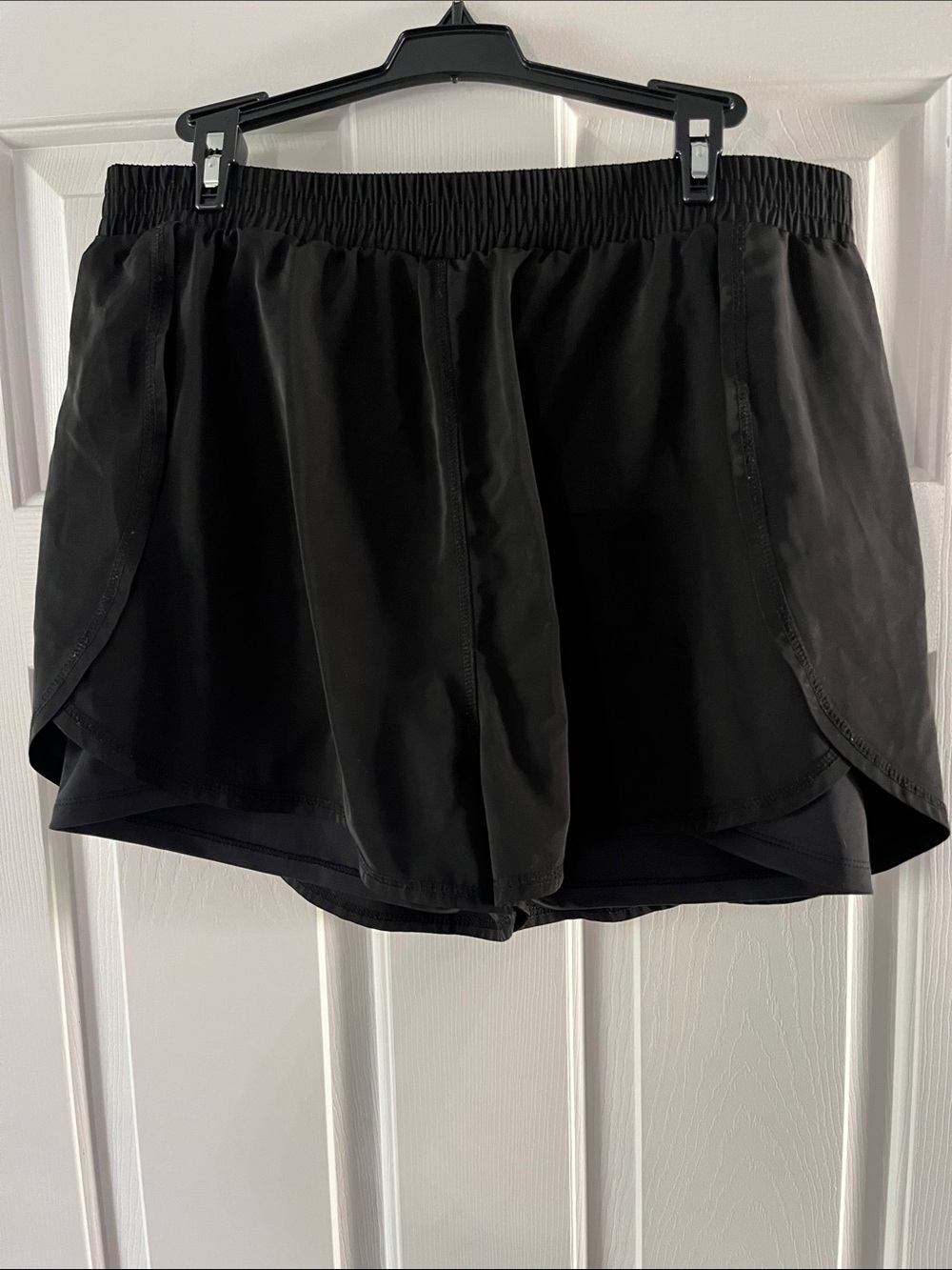 Year of Ours Black Terrain Shorts High Rise Double Layer Biker 2.0 Sz XL